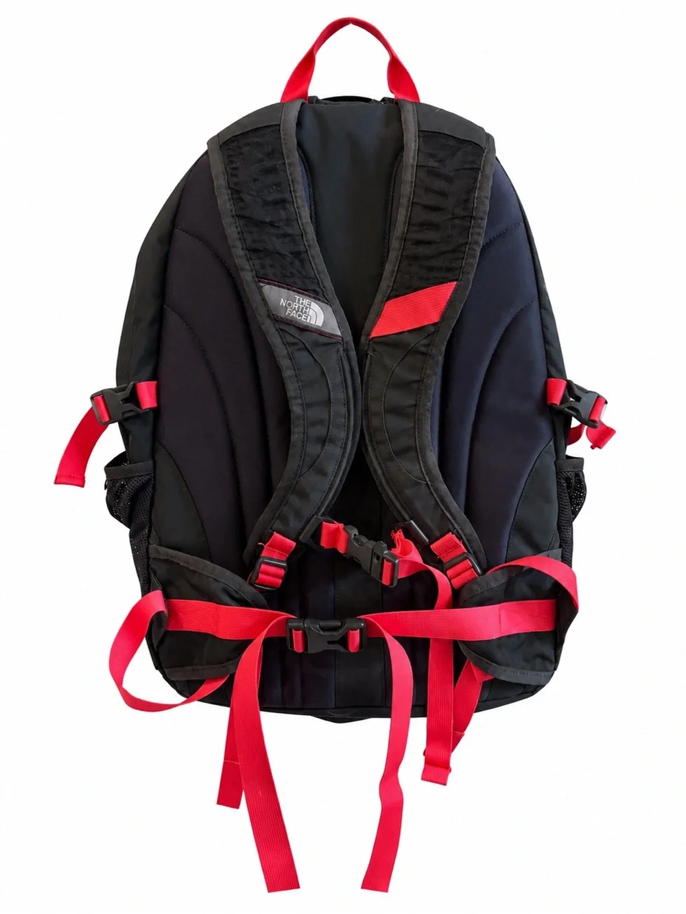 The North Face Dark Grey Backpack with Hot Pink Accents